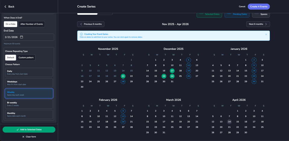 Interactive date selection in Vega Series Creator